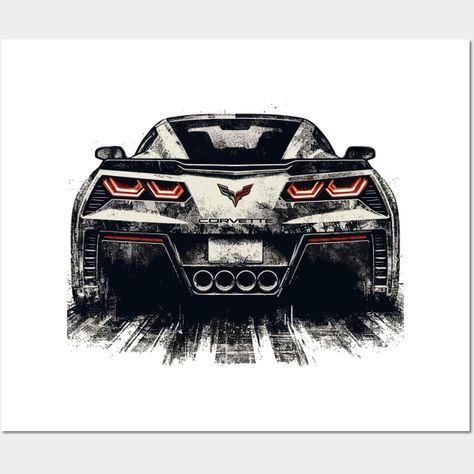 "Chevy Corvette" - Experience the thrill of the open road with the iconic Chevy Corvette, a symbol of American performance and style, perfect for enthusiasts who crave the exhilarating blend of speed, precision, and timeless design on every drive. -- Choose from our vast selection of art prints and posters to match with your desired size to make the perfect print or poster. Pick your favorite: Movies, TV Shows, Art, and so much more! Available in mini, small, medium, large, and extra-large depen Corvette Svg Free, Corvette Painting, Corvette Poster, Colorado Artwork, Corvette Logo, Corvette Art, Art Deco Car, C7 Corvette, Cartoon Cars