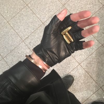 He always wears black leather gloves due to friction while running Kenji Kishimoto, Prompto Argentum, Gogo Tomago, Nate River, Julia Stiles, The Fallen Angel, Tahereh Mafi, Riley Keough, Darkness Falls