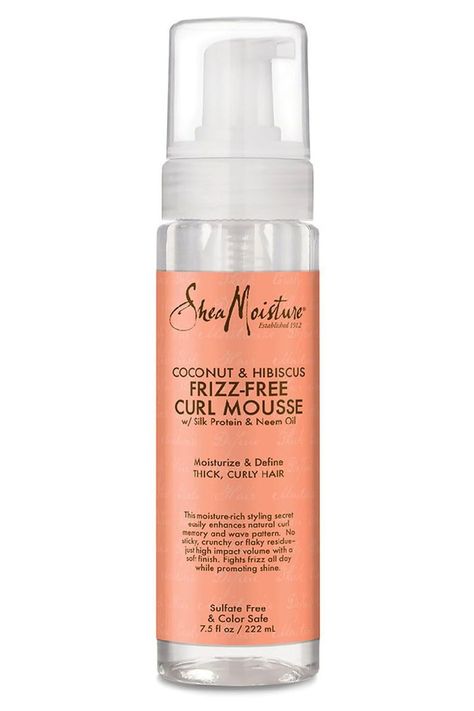 10 Best Mousses for Curly and Wavy Hair - Best Curl Enhancing Products Shea Moisture Hair Gel, Shea Moisture Hair Oil, Shea Moisture Frizz Free Curl Mousse, Shea Moisture Coconut, Goals Board, Enhance Natural Curls, Coconut Hibiscus, Curl Mousse, Frizz Free Curls