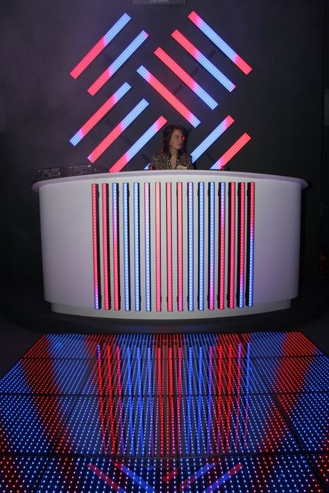 DJ Booth @ PLS 2012 Dj Booth Design, Custom Dj Booth, Disco Dj Booth, 80s Dj Booth, Dj Console Design Dj Booth, Led Dj Booth, Club Design Interior, Night Club Dj Booth Design, Dj Images Dj Booth