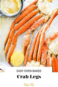 These oven baked crab legs are simply the best ever! We bake them in the oven along with lemon halves that later get squeezed over the crab, then we serve them up with garlic butter for a delicious treat. Crab Legs In Oven, Crab Bake, Cooking Crab Legs, Cooking Crab, Crab Legs Recipe, Baked Crab, Country Boil, Seafood Boil Recipes, Best Oven