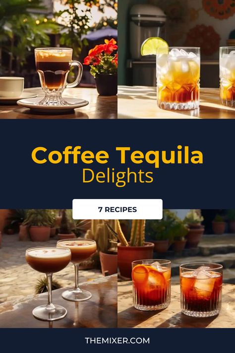 Coffee and tequila have more in common than being jaunty drinks that perk us up. Their rich flavor profiles complement each other perfectly, creating drinks that are a sophisticated balance of bitter, smooth, and sweet. Enjoy these seven coffee tequila cocktails and taste them yourself! Tequila Coffee Cocktail, Mexican Coffee Cocktail, 1800 Drinks Recipes Tequila, Tequila Old Fashioned Recipes Cocktail, Tequila Old Fashioned, Costa Cafe, Mexican Paloma Cocktail Tequila, Coffee Tequila, Banana Syrup