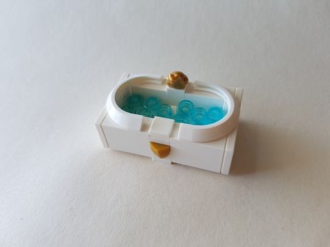 Bath tub MOC Lego Bathtub, Lego Hotel, Lego Builds, Lego Parts, Lego Moc, Lego Ideas, Bath Tub, Cool Lego, Lego