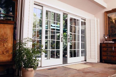 Sliding french doors patio