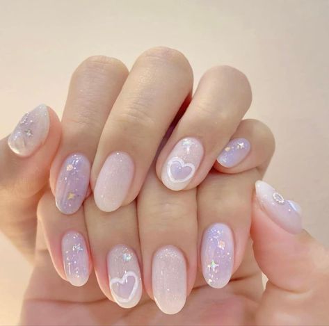 Short Nail Designs Purple, Simple Purple Nails, Classy Acrylic, Fake Nails Designs, Asian Nails, Cute Simple Nails, Lavender Nails, Simple Gel Nails, Casual Nails