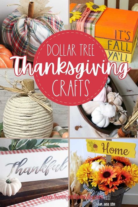 Get creative this fall with the help of cheap Dollar Tree supplies and these DIY dollar store Thanksgiving crafts for kids and your home. Thanksgiving Crafts Diy Home Decor, Thanksgiving Decorations Diy Dollar Tree, Thanksgiving Crafts Dollar Tree, Thanksgiving Craft Ideas For Teens, Kids Dollar Tree Crafts, Diy Thanksgiving Decorations Dollar Tree, Thanksgiving Dollar Tree Crafts, Dollar Store Thanksgiving Decorations, Thanksgiving Crafts For Adults Diy