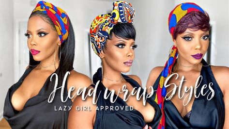 Yes! Quick & Easy Head Wrap/Turban Tutorial - 5 Styles For Pixie Cuts Wigs Twa & Protective Style - https://blackhairinformation.com/video-gallery/yes-quick-easy-head-wrap-turban-tutorial-5-styles-for-pixie-cuts-wigs-twa-protective-style/ Healthy Hair Regimen, Turban Tutorial, Wrap Turban, Pixie Cut Styles, Head Wrap Styles, Weave Styles, Scarf Tutorial, Hair Regimen, Protective Style