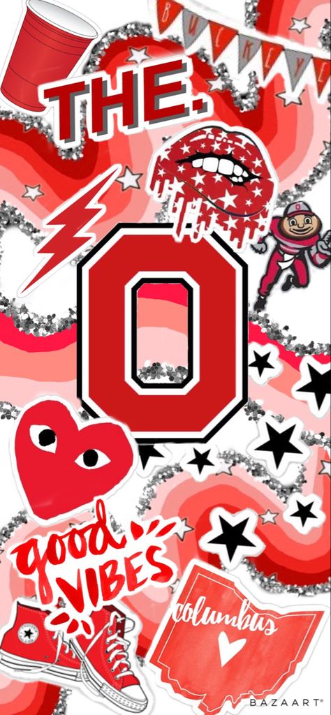 College wallpaper (Ohio state) #college #wallpaperbackgrounds #collage #osu Ohio State Buckeyes Aesthetic, College Football Aesthetic Wallpaper, Ohio State Phone Wallpaper, Ohio State Stickers, Ohio State Wallpaper Aesthetic, College Collage Wallpaper, Ohio State Wallpaper Iphone, Ohio State University Aesthetic, Ohio State Painting