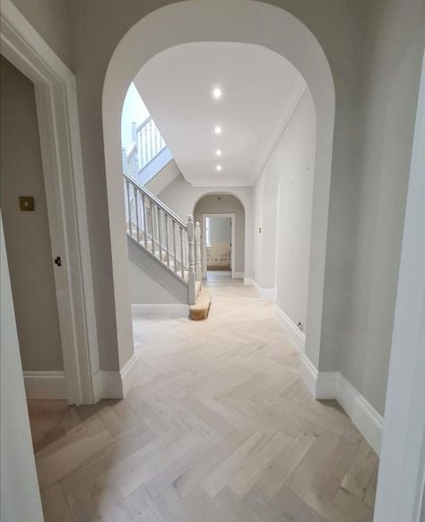 Modern Hallway Design, House Renovation Design, Dream House Aesthetic, Home Bedroom Design, Herringbone Wood Floor, Herringbone Wood, Light Wood Floors, Melbourne House, Bedroom Renovation