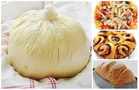 Crazy Dough for Everything (aka Universal Dough) – make one miracle dough, keep it in the fridge and use it for anything you like: pizza, focaccia, dinner rolls, crescent rolls, etc Pie, Red Recipes, Crazy Dough, Easy Dough, Pizza Focaccia, Pizza Pastry, Hot Buns, Special Meals, Recipes Bread