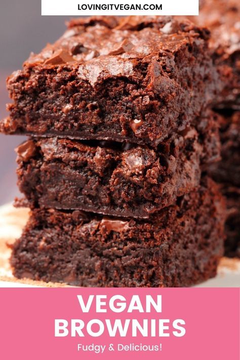 Fudgy Vegan Brownies, Best Vegan Brownies, Vegan Chocolate Brownies, Vegan Brownies Recipe, Low Carb Brownies, Vegan Brownies, Vegan Brownie, Köstliche Desserts, Vegan Dessert Recipes