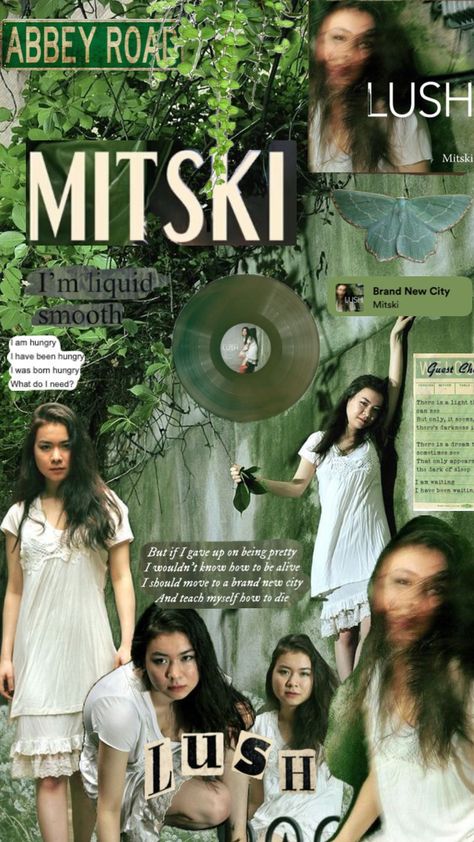 #mitski #lush Lush Mitski, Lush Aesthetic, Music Collage, Magazine Collage, Abbey Road, New City, Aesthetic Wallpapers, The Darkest, Lush