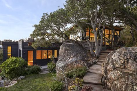 Berkeley Hills, Live Oak Trees, Thousand Oaks, Exclusive Home, House Roof, Colorful Landscape, Amazing Architecture, Exterior Colors, Bouldering