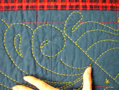 big stitch quilting Big Stitch Quilting, Hand Quilting Technique, Hand Quilting Designs, Hand Quilting Patterns, Quilt Big, Machine Quilting Patterns, Machine Quilting Designs, Free Motion Quilt Designs, Quilt Stitching