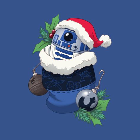 Pop Culture Christmas, Things Illustration, Star Wars Cartoon, Santa Art, Geeky Girls, Stars Wars, Cute Christmas Wallpaper, Star Wars Empire, Star Wars Christmas