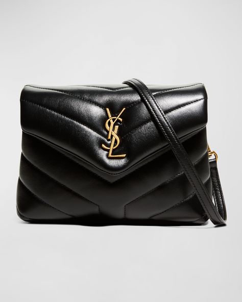 Saint Laurent Loulou Toy YSL Crossbody Bag in Quilted Leather Ysl Toy Loulou, Saint Laurent Crossbody Bag, Ysl Crossbody, Ysl Crossbody Bag, Ysl Purse, Ysl Logo, Swag Bag, Monogrammed Items, Luxury Gifts