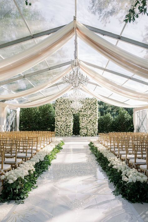 Luxury Tent Wedding, Tented Wedding Ceremony, Dream Altar, Tent Wedding Ceremony, Luxury Backyard Wedding, Event Halls, Wedding Venue Dallas, Outdoor Wedding Tent, Luxury Outdoor Wedding