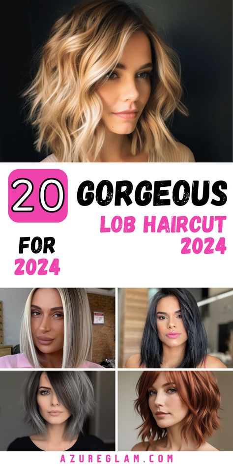 Unleash your inner trendsetter with our curated collection of 20 stunning lob haircut 2024 ideas, designed to inspire and empower women of all ages and styles. Whether you're seeking a sleek and sophisticated lob with curtain bangs or a playful and edgy lob with side bangs, our diverse range caters to every hair type and length. From short and sassy lobs to elegant shoulder-length styles. Cute Long Bob Haircuts, Should Length Hair Cuts, Celebrity Lob Hairstyles, Short Wavy Lob Haircut, Women’s Haircuts For Round Faces, What Is A Lob Haircut, Ladies Haircut Styles 2024, Mom Lob Haircut, Sholder Length Ladies Haircut