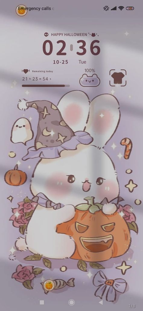 Spooky Bunny, Wallpaper Rabbit, Bunny Background, Halloween Rabbit, Widget Wallpaper, Rabbit Theme, Kawaii Bunny, Halloween Cute, Halloween Aesthetic