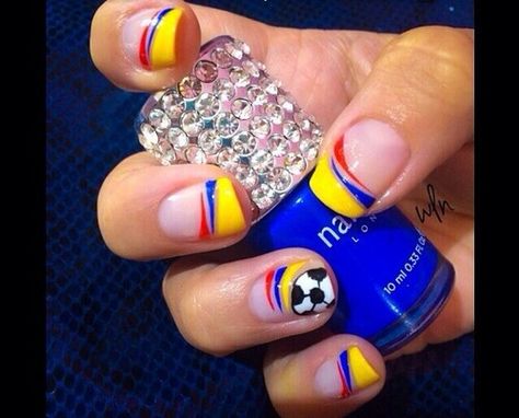 Speed racer nail art Soccer Nails, Nail Art Patterns, Pretty Nail Polish, Blue Magic, Glam Nails, Glam Girl, Nail Art Galleries, Fabulous Nails, Colour Light