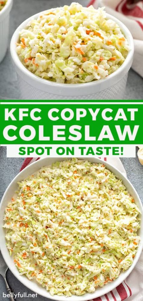 Labor Day Dinner Ideas, Labor Day Side Dish Recipes, Labor Day Food Ideas, Copycat Kfc Coleslaw, Copycat Kfc, Best Coleslaw Recipe, Kfc Coleslaw Recipe, Coleslaw Recipe Easy, Cafe Rio