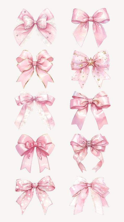 Pink Ribbon Crafts, Bored Ideas, Ribbon Sticker, Coquette Design, Coquette Ribbon, Random Products, Coquette Core, Bow Clipart, Iphone Stickers