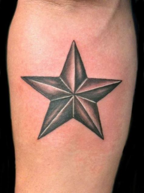 Star tattoos can be nice and unique delegate of your inner personality and conviction. Star tattoo designs look cool and they are a good preference for... 3d Star Tattoo, Elbow Star Tattoo, Nautical Star Tattoo, Star Tattoos For Men, Nautical Star Tattoos, Star Tattoo Meaning, White Tattoos, Nautical Star, Tattoos Pictures