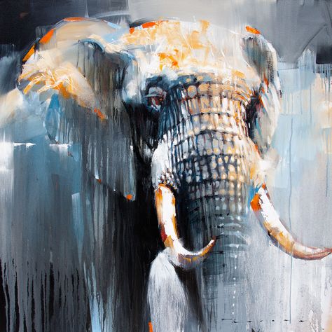 Search: Peter Pharoah, Best Abstract Paintings, Elephant Painting Canvas, Beautiful Wildlife, Abstract Animal Art, Oil Painting Inspiration, African Art Paintings, Elephant Painting, African Artists