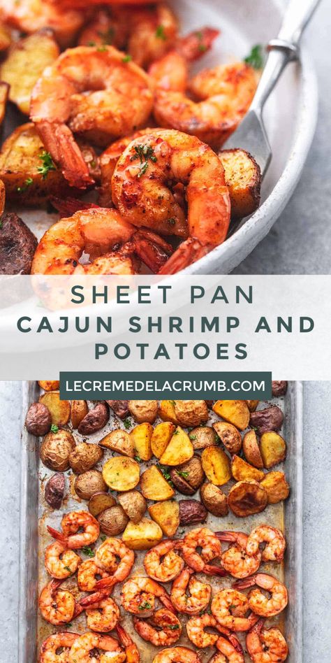 Shrimp And Potatoes, Shrimp Fajita Recipe, Potatoes Baked, Potato Dinner, Steak And Shrimp, Sheet Pan Suppers, Sheet Pan Dinners Recipes, Shrimp Dinner, Shrimp Recipes For Dinner