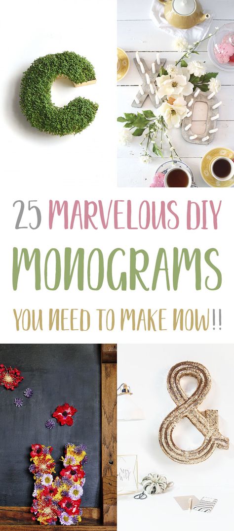 25 Marvelous DIY Monograms You Need To Make Now!! Diy Initial Decor, Monogram Wall Decor Diy, Diy Letter Decor, Diy Monogram Letters, Room Amazon, Monogram Wall Decor, Initial Wall Art, Monogram Wall Art, Diy Monogram