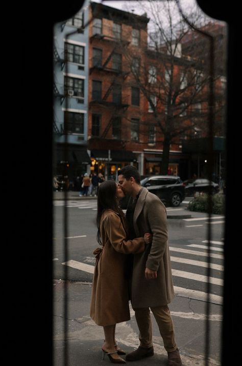 City Engagement Pictures, Couples City, Engagement Photos Nyc, Nyc Photoshoot, Fall City, City Shoot, Couple Engagement Pictures, City Engagement Photos, Anniversary Photoshoot