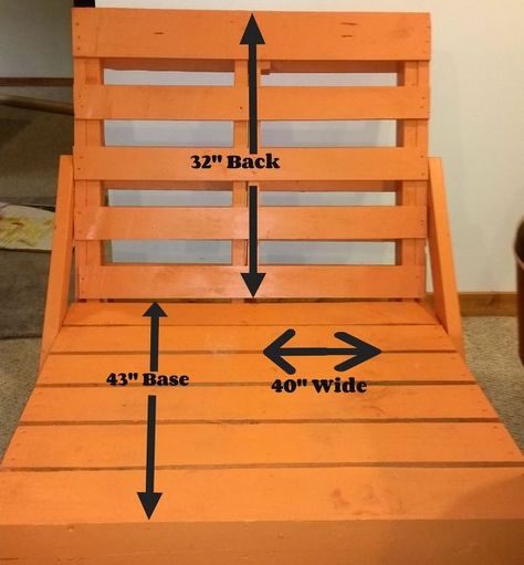 pallet lounge chair, diy, painted furniture, pallet, repurposing upcycling, woodworking projects, Measurements Pallet Lounge Chair, Lounge Chair Diy, Kids Lounge Chair, Backyard Play Spaces, Pool Chaise Lounge, Pallet Lounge, Beach Lounge Chair, Pallet Walls, Pallet Chair