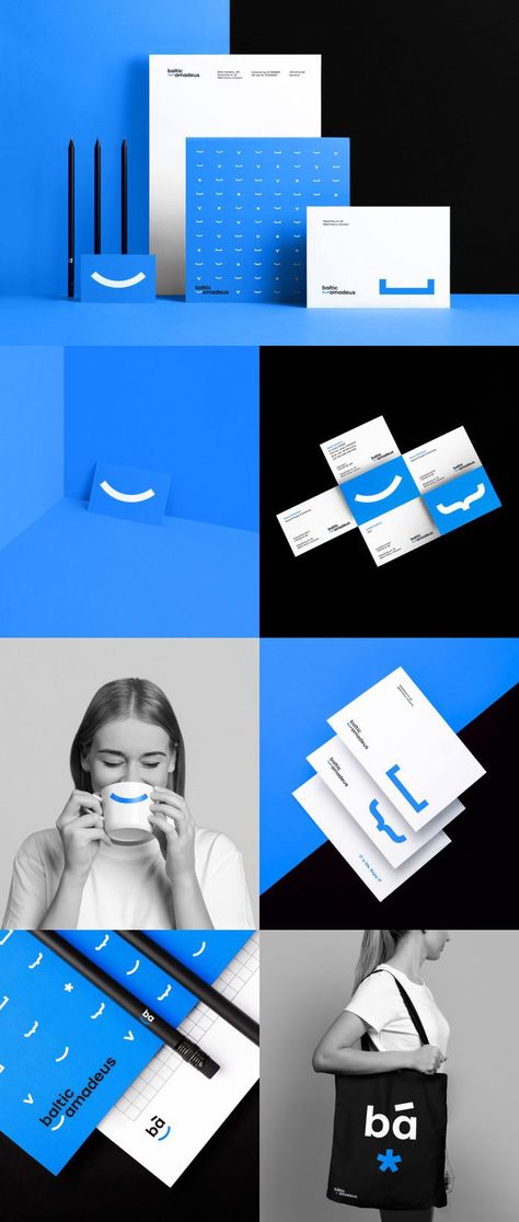 #ArtDirection, #GraphicDesign, and #Branding by studio Folk for Baltic Amadeus. Blue Branding Design, Blue Graphic Design, Blue Branding, Behance Logo, Behance Illustration, Design Studio Branding, What Is Fashion Designing, Design Studio Logo, Book And Magazine Design