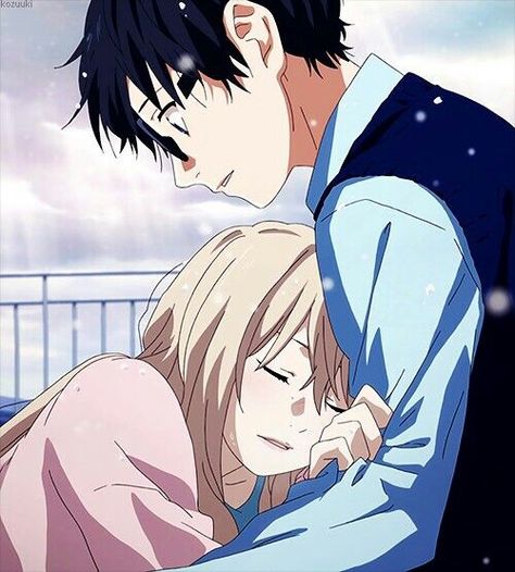 Arima kousei and kaori Miyazono i love this scene it was really romance ^^ Your Lie In April, You Lied, All Anime, Anime Movies, Anime Scenery, Anime Shows, Me Me Me Anime, Anime Love, Aesthetic Anime