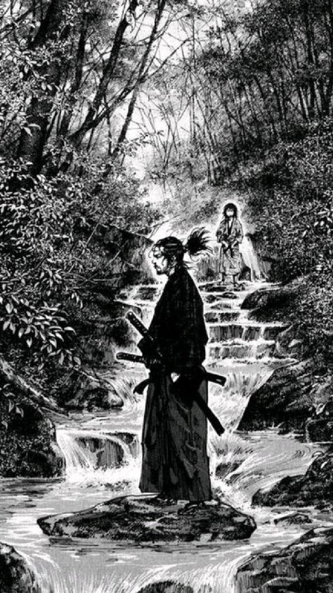 Takehiko Inoue, White Drawing, Black And White Drawing, Black And White, Water, White, Black