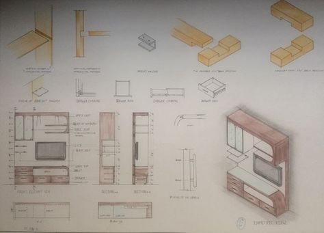 Study Table Working Drawing, Wardrobe Working Drawing, Furniture Details Drawing Tv Unit, Tv Unit Working Drawing, Tv Unit Detail Drawing, Tv Unit Drawing, Wardrobe Detail Drawing, Furniture Elevation, Wall Cladding Interior