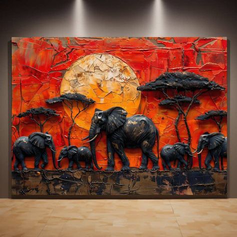 Africa Painting, African Artwork, African Paintings, Flowery Wallpaper, Black Art Painting, Art Painting Gallery, Africa Art, Impasto Painting, Indian Art Paintings