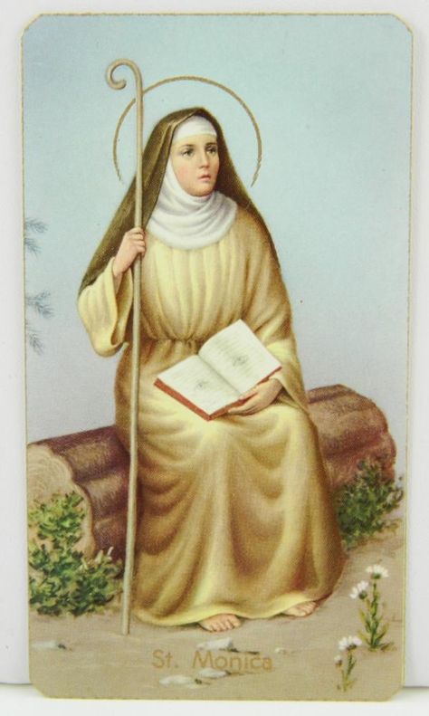 St. Monica Vintage Catholic Holy Card Patron of Alcoholics | Etsy Meditate Daily, St Monica, Mama Mary, Daily Meditation, Italy Photo, Blessed Virgin, Blessed Virgin Mary, Married Woman, Sacred Art