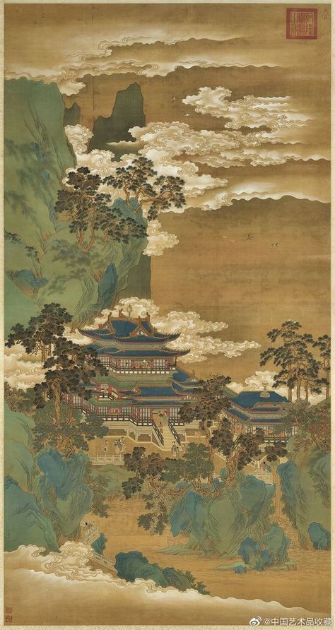 Asian Style Wallpaper, Ancient Asian Art, Japanese Mountains Art, China Wallpaper Iphone, Majestic Paintings, Japanese Old Art, Asian Landscape Painting, Ancient Korean Art, Ancient Japan Art