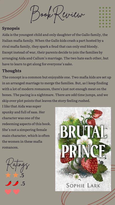 A book review of Brutal Prince by Sophie Lark. Check out our blog post for a full review. Brutal Prince Sophie Lark Book, Brutal Prince Book, Sophie Lark Books, The Prince Book, Brutal Prince, Sophie Lark, Drawings Tutorials, Anime Drawings Tutorials, Romance Novels