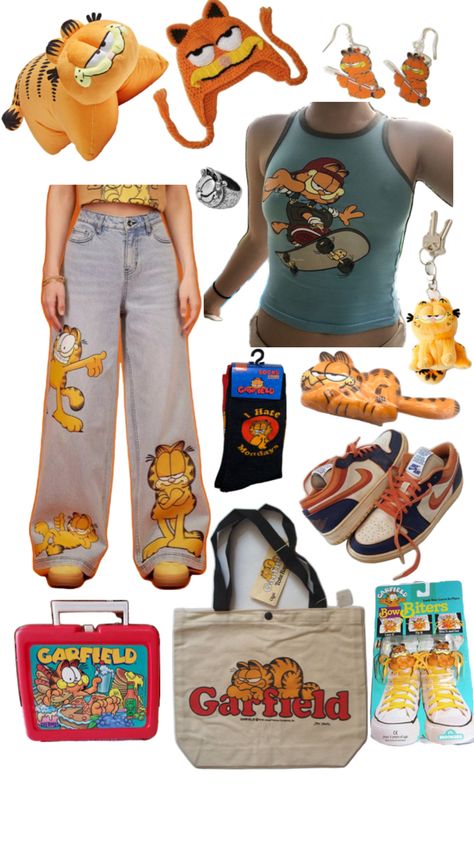 Garfield outfit Garfield Outfit, Garfield Halloween, Garfield Costume, Monster Prom, Cosplay Makeup, Character Outfits, Aesthetic Clothes, Makeup Looks, Halloween Costumes