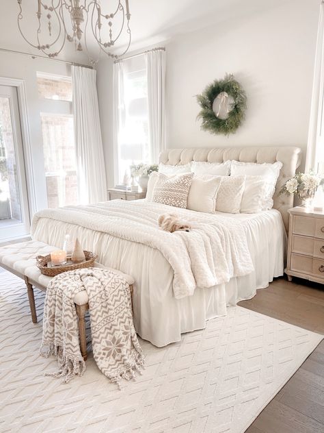 Panelling Ideas, Grandma Design, Bedroom Moodboard, Neutral Farmhouse, Home Design Diy, White Bed, Neutral Bedroom, Coastal Grandma, Spare Room