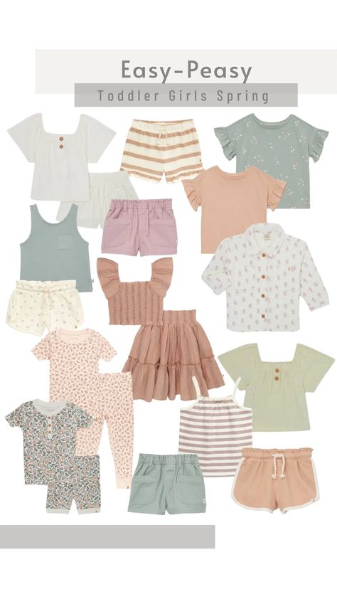 Easy-Peasy Toddler Girls Spring - Walmart Finds Spring Toddler Outfits, Toddler Girl Spring Outfits, Toddler Spring Outfits, Toddler Spring Fashion, Toddler Girl Outfits Spring, Girls Ruffle Shorts, Girls Spring Fashion, Spring Toddler, Girls Spring Outfits