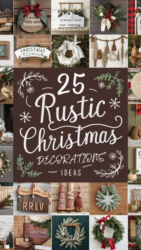 Rustic holiday decor Rustic Decor Christmas, Wood Christmas Presents Decor, Country Rustic Christmas Decor, Rustic Simple Christmas Decor, Rustic Christmas Mantels, Diy Rustic Christmas Decor, Burlap Crafts Diy Home Decor, Christmas Centerpieces Diy Rustic, Primitive Winter Decorating