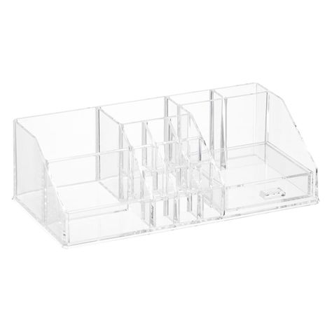 & Clear Acrylic Makeup Organizer, Acrylic Makeup Organizer, Clear Makeup Organizer, Makeup Counter, Makeup Containers, Makeup Drawer Organization, Makeup Brush Organization, Makeup Holder, Make Up Organiser