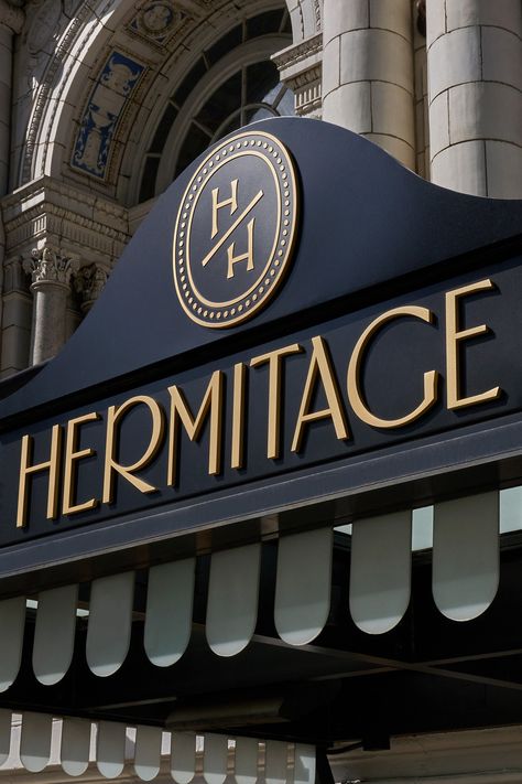 The Hermitage Hotel, designed by Mucca | Identity Designed Masculine Accessories, Hermitage Hotel, Hotel Logo Design, Logo Branding Design, Hotel Logo, Hotel Branding, Identity Design Logo, Hotel Project, Luxury Suite