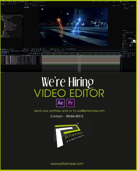 Hiring Video Editor, Festival Ads, Hiring Poster, We Are Hiring, Join Our Team, Creative Ads, Creative Posters, What It Takes, Video Editor