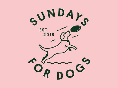 Sundays For Dogs badge illustration icons typography startup brand identity branding brand dog Dog Brand Aesthetic, Dog Logo Design Brand Identity, Typography Design Logo, Dog Illustration Design, Labrador Illustration, Badge Illustration, Videos Dogs, Illustrated Logo, Illustrator Branding