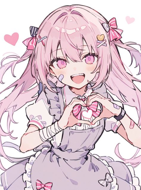 Heart Pose Anime, Cute Anime Reference, Happy Pose Drawing, Heart Pose Drawing, Cute Cartoon Style, Manga Hair Reference, Heart Pose Reference, Idol Pose Reference Drawing, Cute Anime Poses