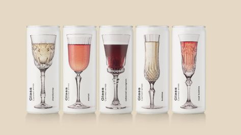 Glass Canned Wine Makes Drinking From Cans All Fancy-Like | Dieline - Design, Branding & Packaging Inspiration Fancy Glasses, Glass Goblets, Spanish Wine, Aluminum Cans, How To Make Drinks, Wine Packaging, Branding Packaging, Creative Packaging Design, Print Magazine